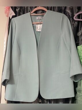 Kasper Mint Open-Front Women's Blazer Jacket